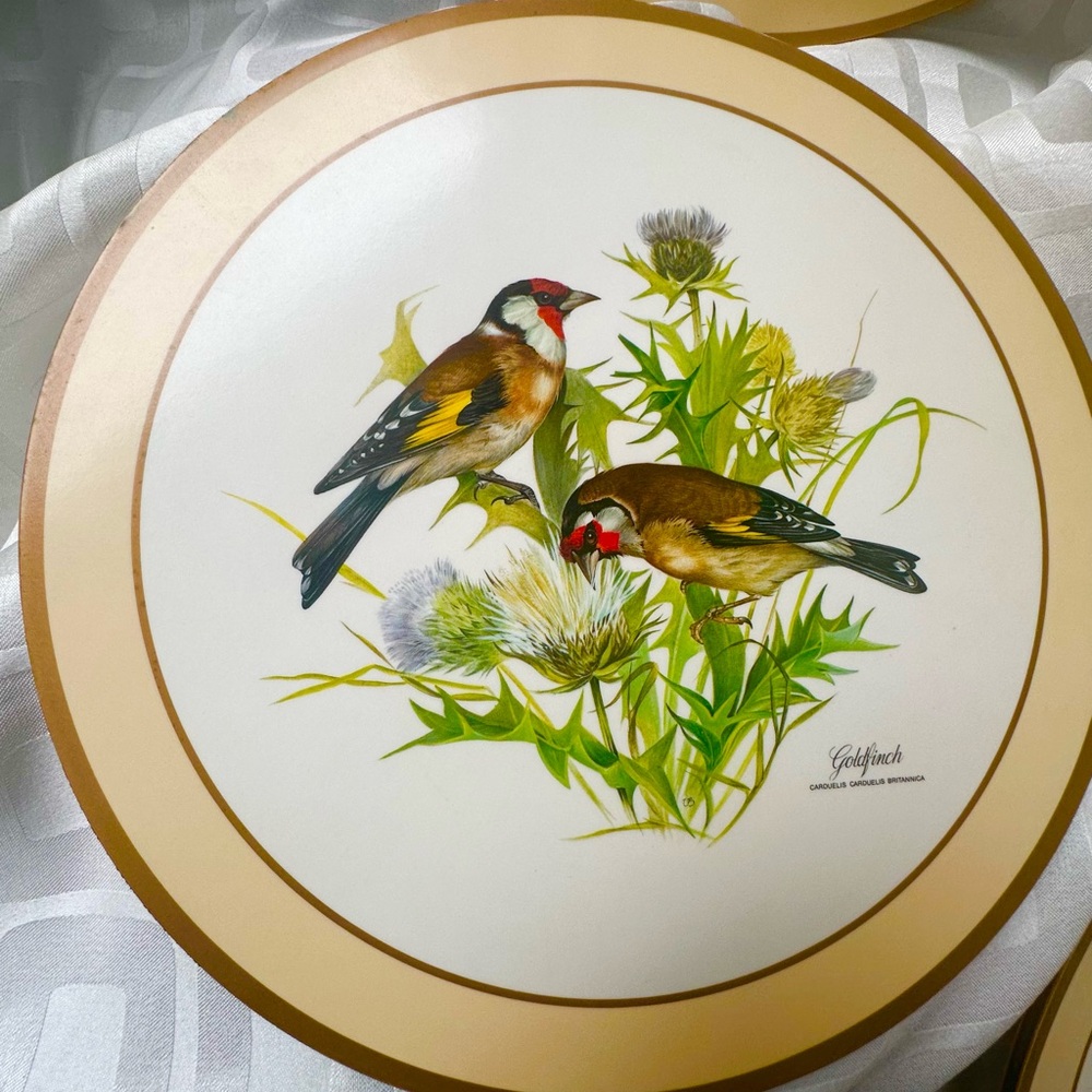 EUC Set of 6 Wooden Bird Coasters - Made in England - Picture 7 of 9